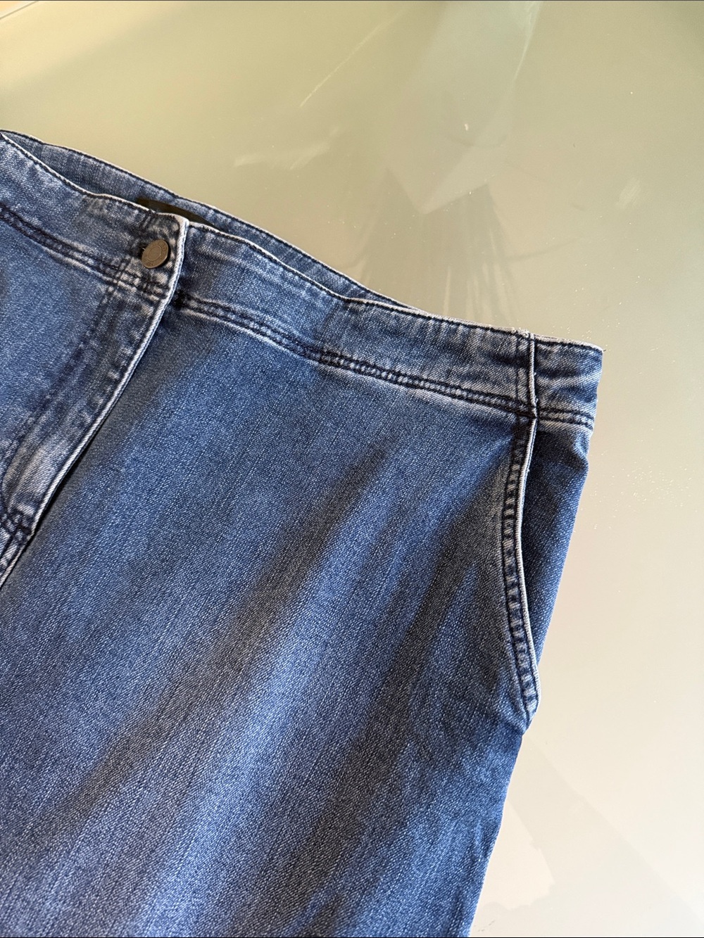 Talbots Denim Skirt Jean Skirt with Stretch Size 16